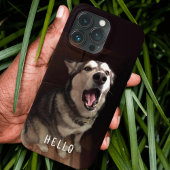 Foto van Alaskan Malamute met open mond Case-Mate iPhone Case