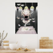 Foto van Alfred Hitchcock over de vogelgriep Poster (Keuken)