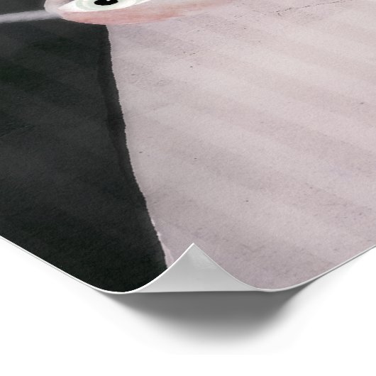 Foto van Alfred Hitchcock over de vogelgriep Poster (Hoek)