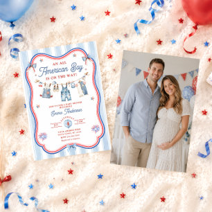 Foto van All American Boy baby shower Kaart