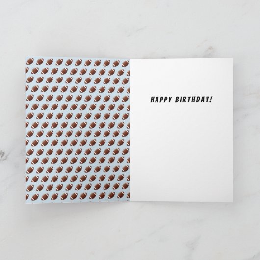 Foto van American Football Ball Birthday Boy Kaart (Binnen)