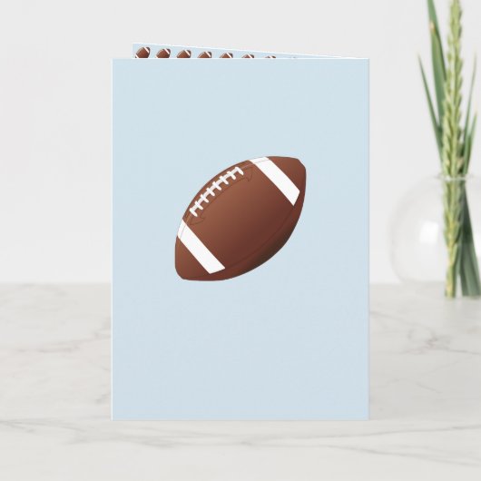 Foto van American Football Ball Birthday Boy Kaart (Achterkant)