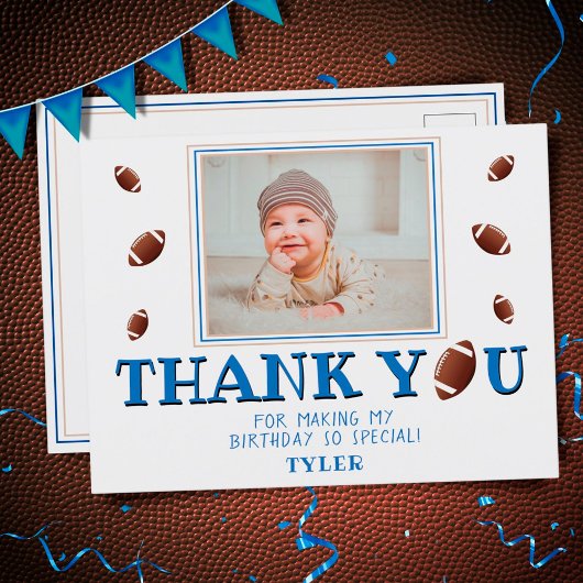 Foto van American Football Ball Birthday Briefkaart