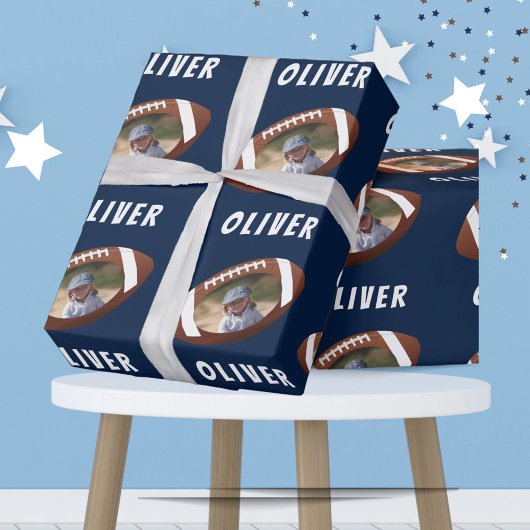 Foto van American Football Ball Boy Cadeaupapier