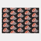 Foto van American Football Ball Merry Kerstmis Inpakpapier Vel (Voorkant 3)