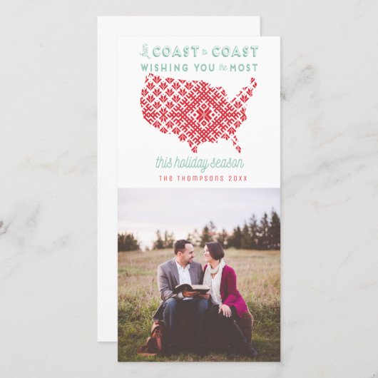 Foto van American from Coast to Coast Kerstmis Feestdagenkaart (Voorkant / Achterkant)