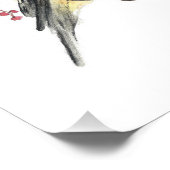 Foto van American Goldfinch Bird Waterverf Afdruk (Hoek)