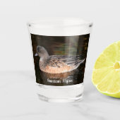Foto van American Wigeon Wildlife Shot Glas (Voorkant)