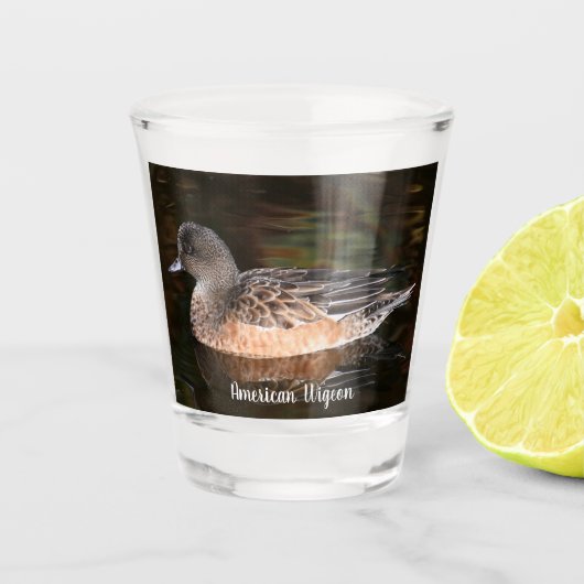 Foto van American Wigeon Wildlife Shot Glas (Voorkant)