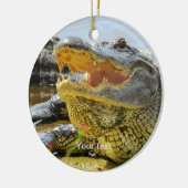 Foto van Amerikaanse alligator personaliseren Keramisch Ornament (Links)