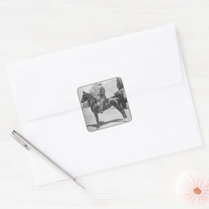  foto van Amerikaanse zadelpaarten Vierkante Sticker