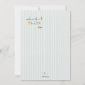 Foto van Animal ABC op geboortedag Kaart (Achterkant)