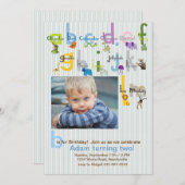 Foto van Animal ABC op geboortedag Kaart (Voorkant / Achterkant)