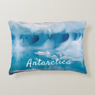 Foto van Antarctica ijsberg met tekst Accent Kussen