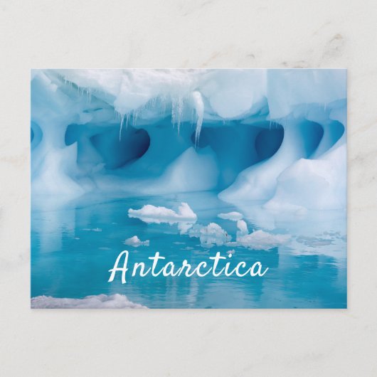 Foto van Antarctica ijsberg met tekst Briefkaart (Voorkant)