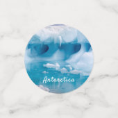 Foto van Antarctica ijsberg met tekst Confetti (Kleine voorkant)