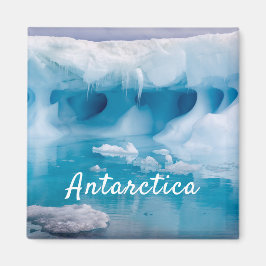 Foto van Antarctica ijsberg met tekst Magneet