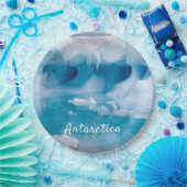 Foto van Antarctica ijsberg met tekst Papieren Bordje (Feest)