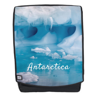 Foto van Antarctica ijsberg met tekst Rugtassen