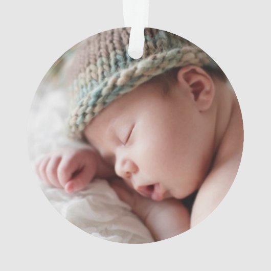 Foto van Aqua Blue Baby Ornament (achterkant)