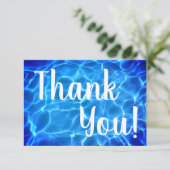 Foto van Aqua Blue Swimming Pool Bedankkaart (Staand voorkant)