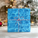 Foto van Aqua Blue Swimming Pool Inpakpapier Vel<br><div class="desc">Aqua blauw zwembad foto inpakpapier voor uw verjaardagszwembad feest. Voeg tekst toe als je wilt. U kunt zelfs de volgende tegel naar behoefte. Zomertijd zwembad thema voor de speciale dag van uw kind.</div>