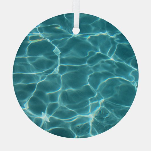 Foto van Aqua Green Swimming Pool Glas Ornament (Achterkant)