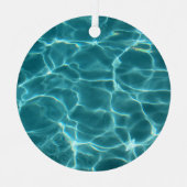 Foto van Aqua Green Swimming Pool Metalen Ornament (Voorkant)