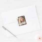 Foto van arch wit retro grad afstuderen vierkante sticker (Envelop)