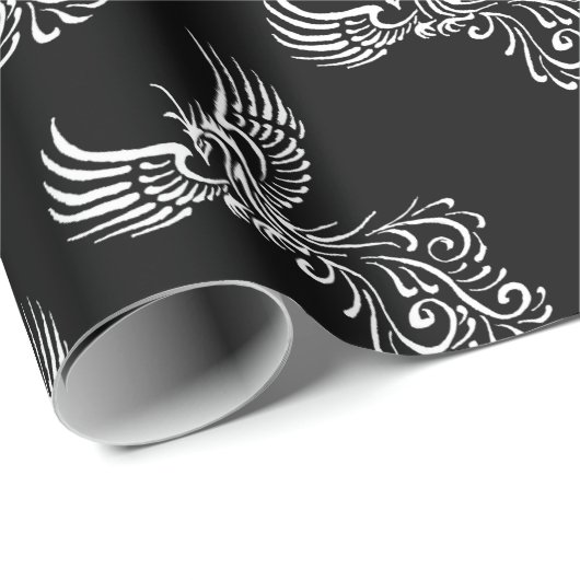 Foto van Ashes Phoenix White Illustration Cadeaupapier (Rol Hoek)