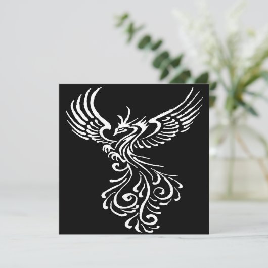 Foto van Ashes Phoenix White Illustration Kaart (Staand voorkant)