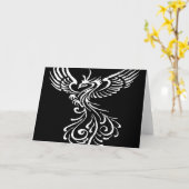 Foto van Ashes Phoenix White Illustration Kaart (Gele Bloem)