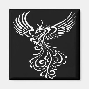 Foto van Ashes Phoenix White Illustration Magneet