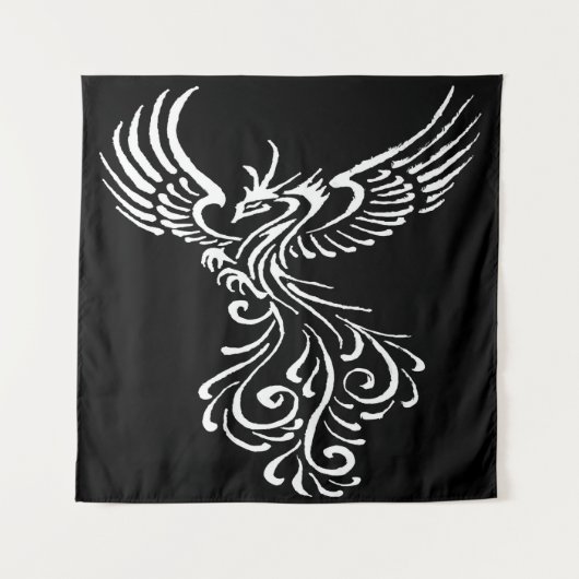 Foto van Ashes Phoenix White Illustration Wandkleed (Voorkant)