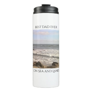 Foto van Atlantic Ocean Best Dad Zee Lovers White Thermosbeker