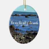 Foto van Atlantic Ocean Bible Verse-aanmoediging Keramisch Ornament (Rechts)