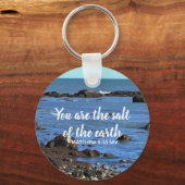 Foto van Atlantic Ocean Bible Verse-aanmoediging Sleutelhanger (Voorkant)