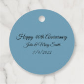 Foto van Atlantic Ocean Blue 40th Jubileum Bedankjes Labels (Achterkant)