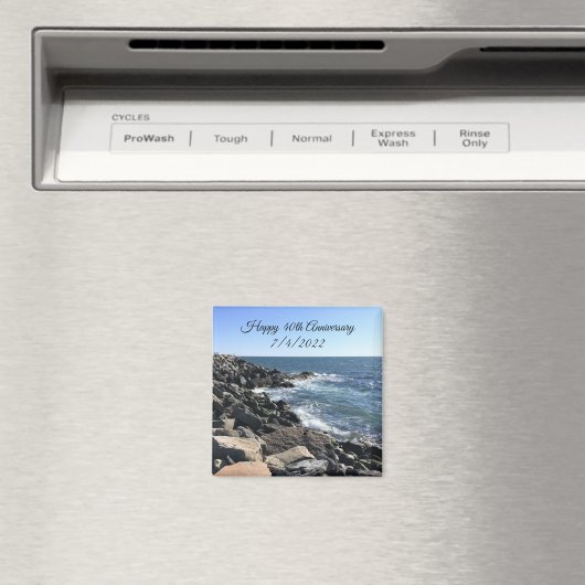 Foto van Atlantic Ocean Blue 40th Jubileum Magneet (Insitu (Vaatwasser))