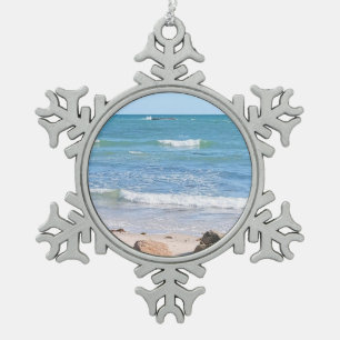 Foto van Atlantic Ocean Holiday Tin Sneeuwvlok Ornament
