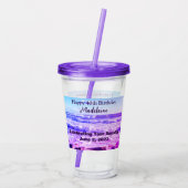Foto van Atlantic Ocean Waves 40th Birthday Paars Acryl Drinkbeker (Achterkant)