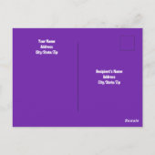 Foto van Atlantic Ocean Waves 40th Birthday Paars Briefkaart (Achterkant)