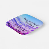 Foto van Atlantic Ocean Waves 40th Birthday Paars Papieren Bordje (Gebogen)