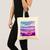 Foto van Atlantic Ocean Waves 40th Birthday Paars Tote Bag (Voorkant (product))