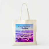 Foto van Atlantic Ocean Waves 40th Birthday Paars Tote Bag (Voorkant)