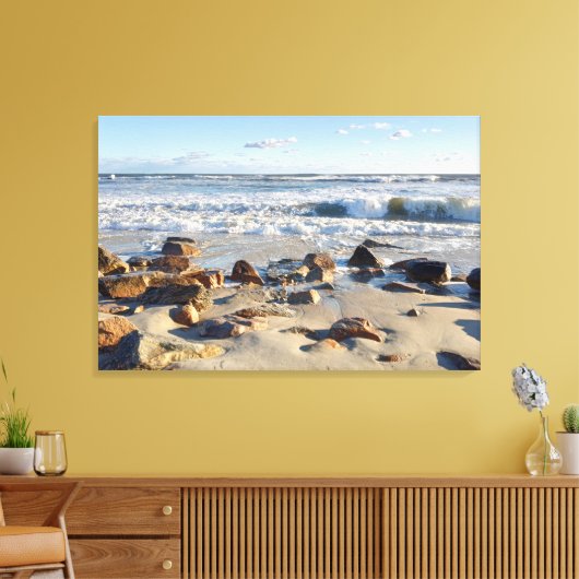 Foto van Atlantic Ocean Waves Canvas Afdruk (Insitu (Woonkamer))