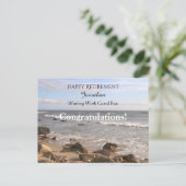 Foto van Atlantic Ocean Waves Happy Retirement Pos Briefkaart (Staand voorkant)