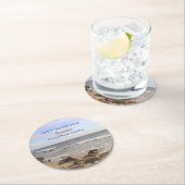 Foto van Atlantic Ocean Waves Happy Retirement Ronde Kartonnen Onderzetter (Insitu)