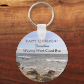 Foto van Atlantic Ocean Waves Retirement Funny Sleutelhanger (Voorkant)