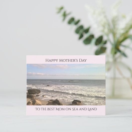 Foto van Atlantische Oceaan Beste Moeder Zee Liefh Briefkaart (Staand voorkant)